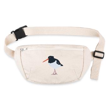 Oystercatcher illustrated - Stanley/Stella recycled Hip Bag  - natural - Front