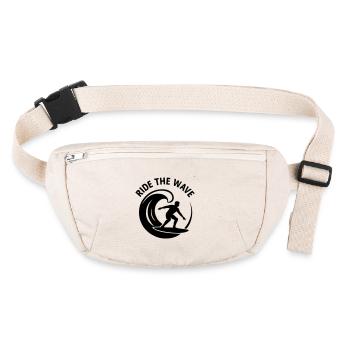 Riding the Wave Surfer Surf Surfing - Stanley/Stella recycled Hip Bag  - natural - Front