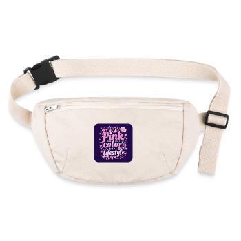Le rose n’est pas seulement une couleur mais un style de vie - Sac banane recyclé Stanley/Stella - blanc naturel - Devant