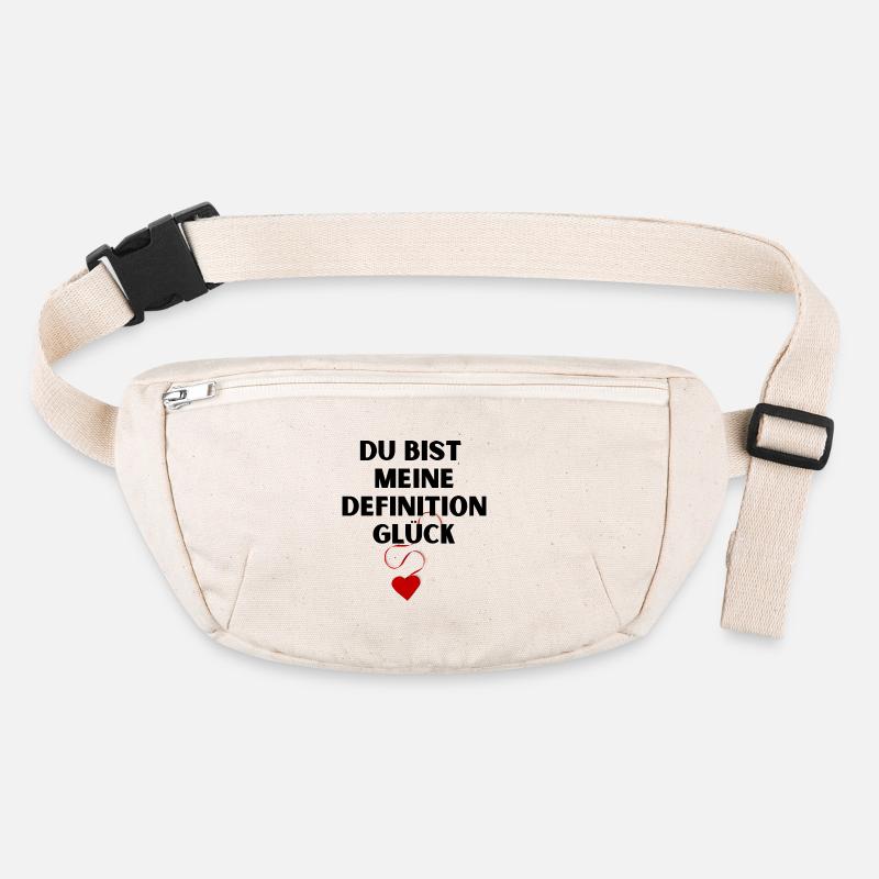 Ich liebe dich - Stanley/Stella recycelte Gürteltasche - Naturweiß
