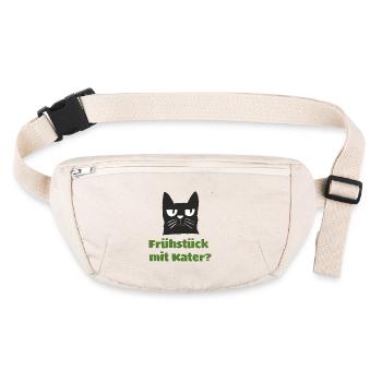frühstück mit kater - Stanley/Stella recycelte Gürteltasche - Naturweiß - Vorne