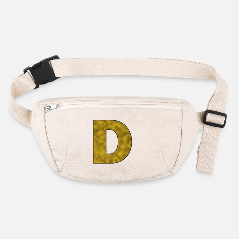 Letter D Gold Stanley/Stella recycled Hip Bag 
