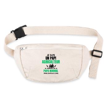 PAPI AGICULTEUR - Sac banane recyclé Stanley/Stella - blanc naturel - Devant