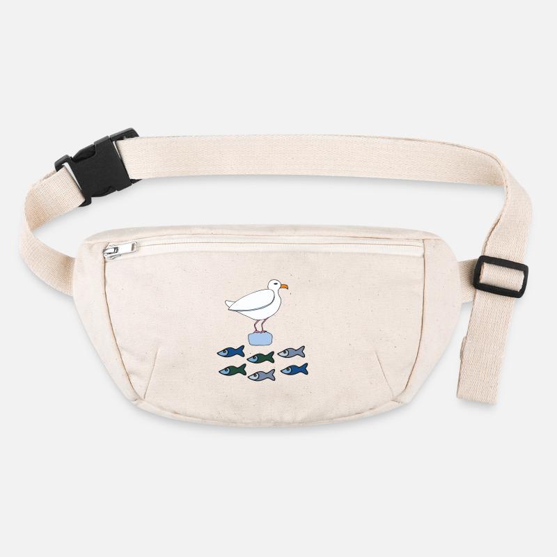 Seagull with fish Stanley/Stella recycled Hip Bag 