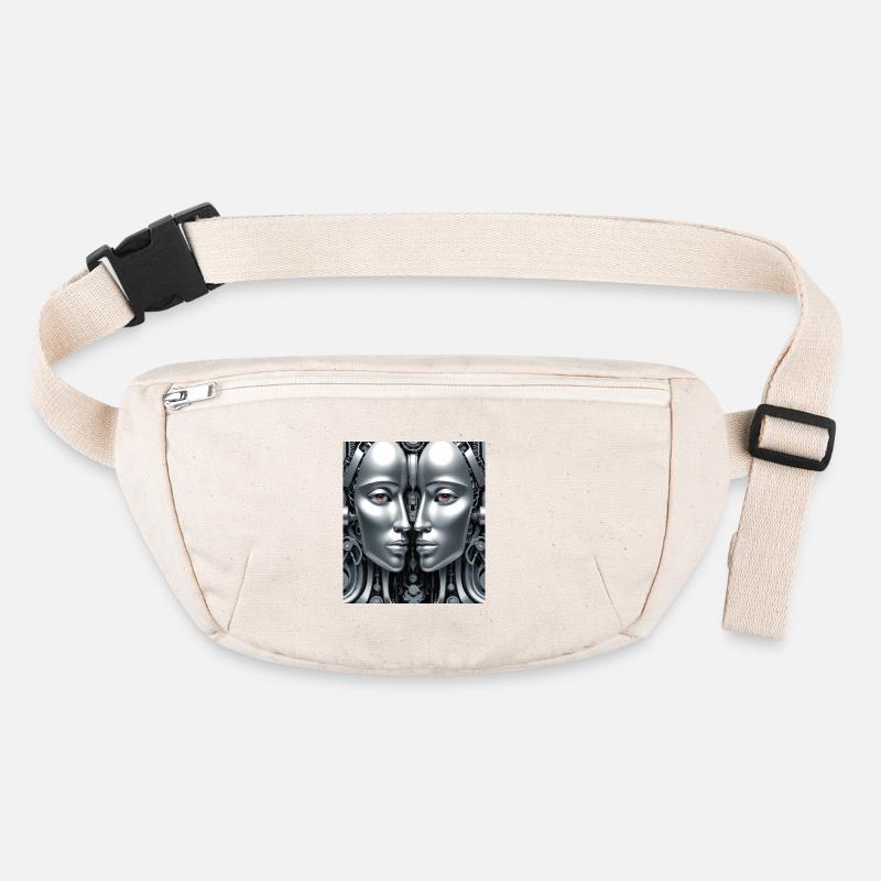 Robotic Mechanical Face Stanley/Stella recycled Hip Bag 