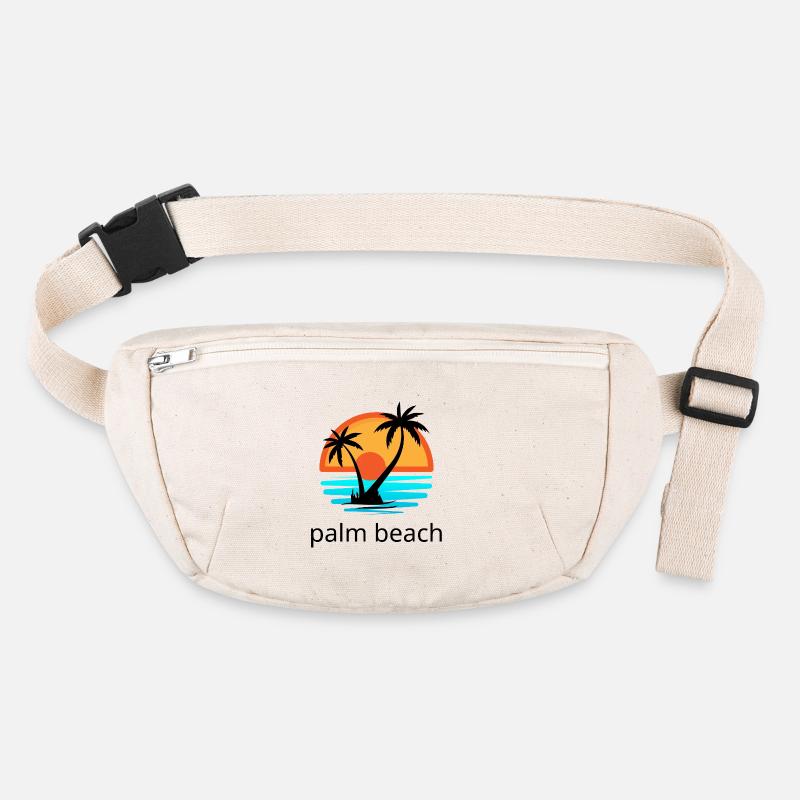 Sunset with palm trees. Palm Beach. Stanley/Stella recycled Hip Bag 