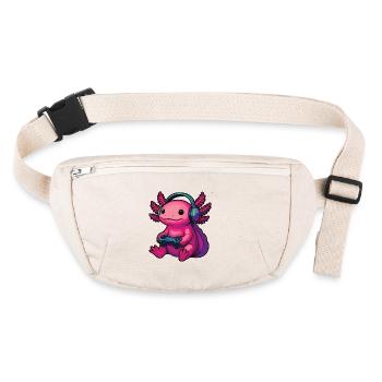 Axolotl Jeux Vidéo Drôles Jeux Axolotl - Sac banane recyclé Stanley/Stella - blanc naturel - Devant