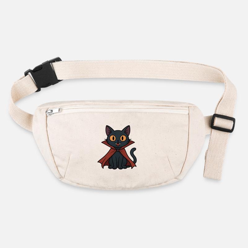 Vampire kitten in cape black cat Stanley/Stella recycled Hip Bag 