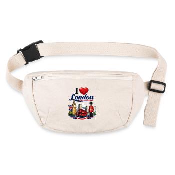I Love London – Iconic British Icons - Stanley/Stella recycled Hip Bag  - natural - Front