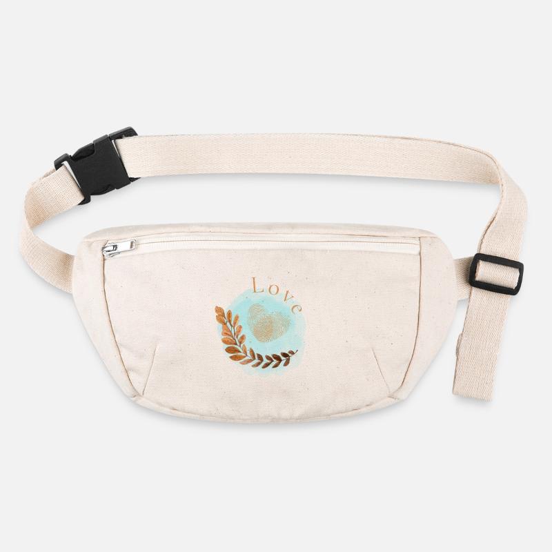Conception d’empreintes digitales en forme de cœur d’amour Sac banane recyclé Stanley/Stella