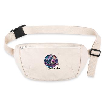 Feel the rhythm - Zebra at the DJ booth - Stanley/Stella recycled Hip Bag  - natural - Front
