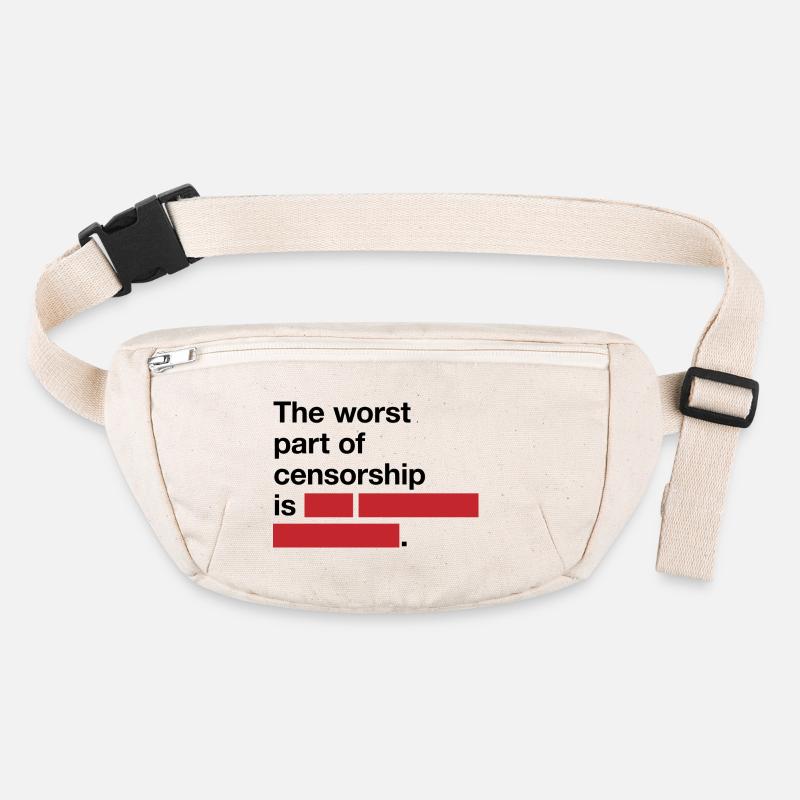 The worst thing about censorship is ... Stanley/Stella recycled Hip Bag 