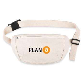 Plan B - Plan Bitcoin - Sac banane recyclé Stanley/Stella - blanc naturel - Devant