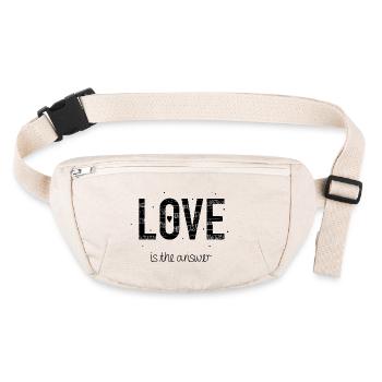 Love is the answer - Stanley/Stella recycled Hip Bag  - natural - Front