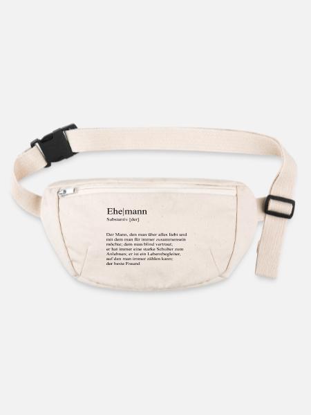 Ehemann Definition bester Freund - Stanley/Stella recycelte Gürteltasche - Naturweiß