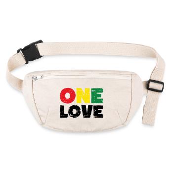 One Love Reggae Musik - Stanley/Stella recycelte Gürteltasche - Naturweiß - Vorne
