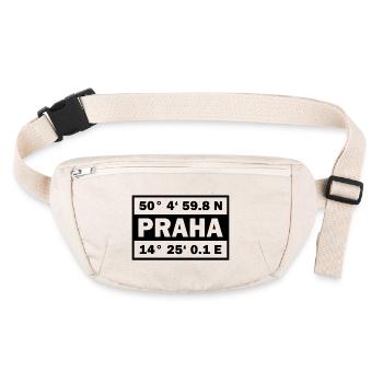 Praha coordinates city of Prague - Stanley/Stella recycled Hip Bag  - natural - Front