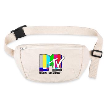 MTV Music Television Logo Statique TV - Sac banane recyclé Stanley/Stella - blanc naturel - Devant