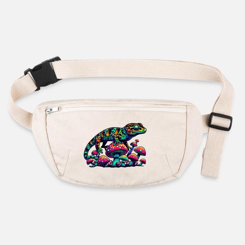 Psychedelischer Gecko mit Pilzen Stanley/Stella recycelte Gürteltasche