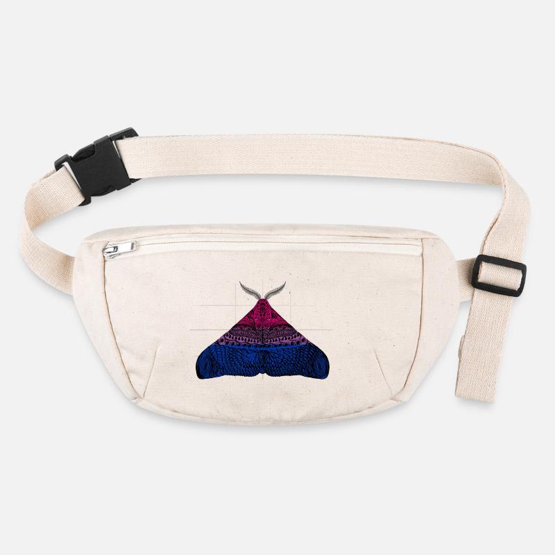Bisexual pride moth motif A Stanley/Stella recycled Hip Bag 