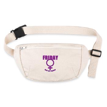 Friday Friday Weekdays Venus Day purple used look - Stanley/Stella recycled Hip Bag  - natural - Front
