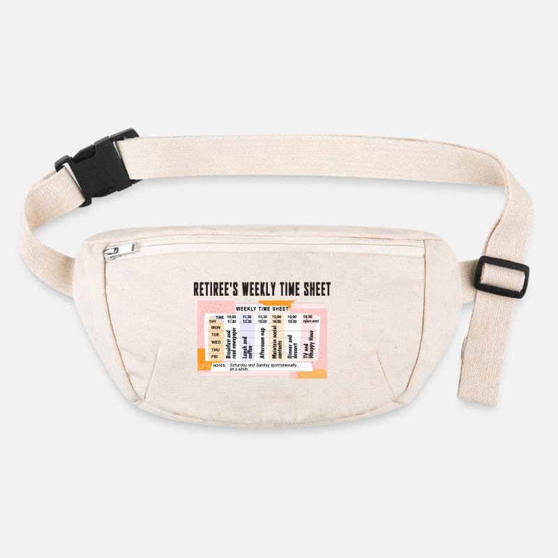Daily Retiree Routine, Relaxed Retirement Schedule Stanley/Stella recycled Hip Bag 