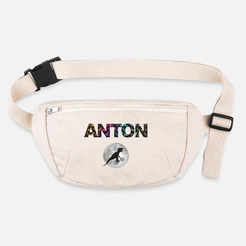 ANTON - Beau prénom de garçon avec dinosaure Sac banane recyclé Stanley/Stella