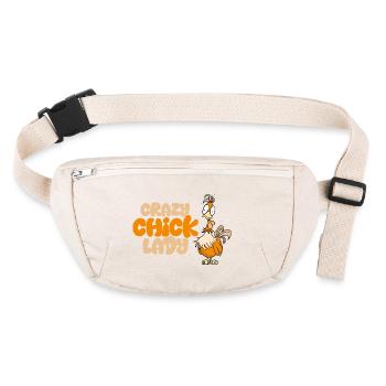 Crazy Chick Lady - Sac banane recyclé Stanley/Stella - blanc naturel - Devant
