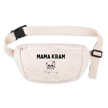 Mama Kram. Finger weg - Lustiges Geschenk - Tasche - Stanley/Stella recycelte Gürteltasche - Naturweiß - Vorne
