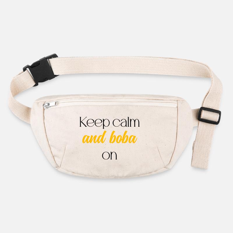Keep Calm And Boba On Funny Bubble Tea Lover Sac banane recyclé Stanley/Stella
