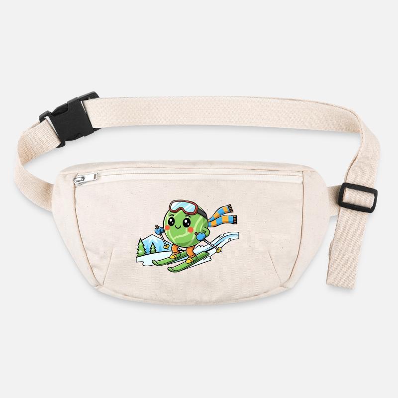 Skiende Wassermelone Kawaii Wintersport Spaß Stanley/Stella recycelte Gürteltasche
