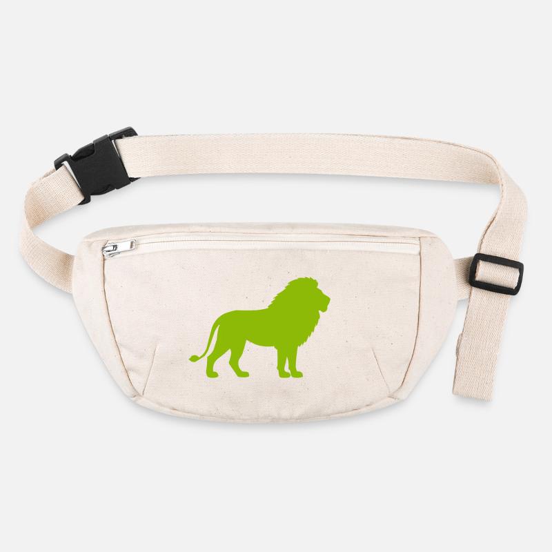 Lion Silhouette Neon Green Stanley/Stella recycled Hip Bag 