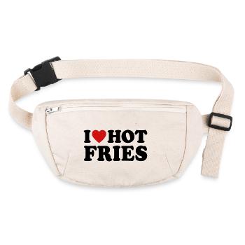 I Love Hot Fries Pommes Frites - Stanley/Stella recycelte Gürteltasche - Naturweiß - Vorne