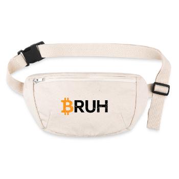 Bitcoin Bruh Cryptomonnaie Bitcoin - Sac banane recyclé Stanley/Stella - blanc naturel - Devant
