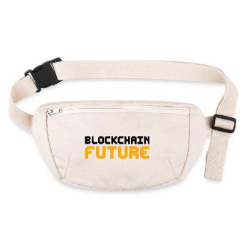 Blockchain Pixel Kryptowährung Bitcoin - Stanley/Stella recycelte Gürteltasche - Naturweiß - Vorne