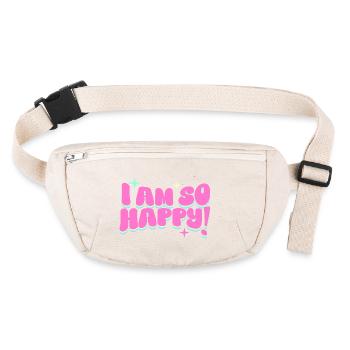 I am so happy! - Stanley/Stella recycelte Gürteltasche - Naturweiß - Vorne