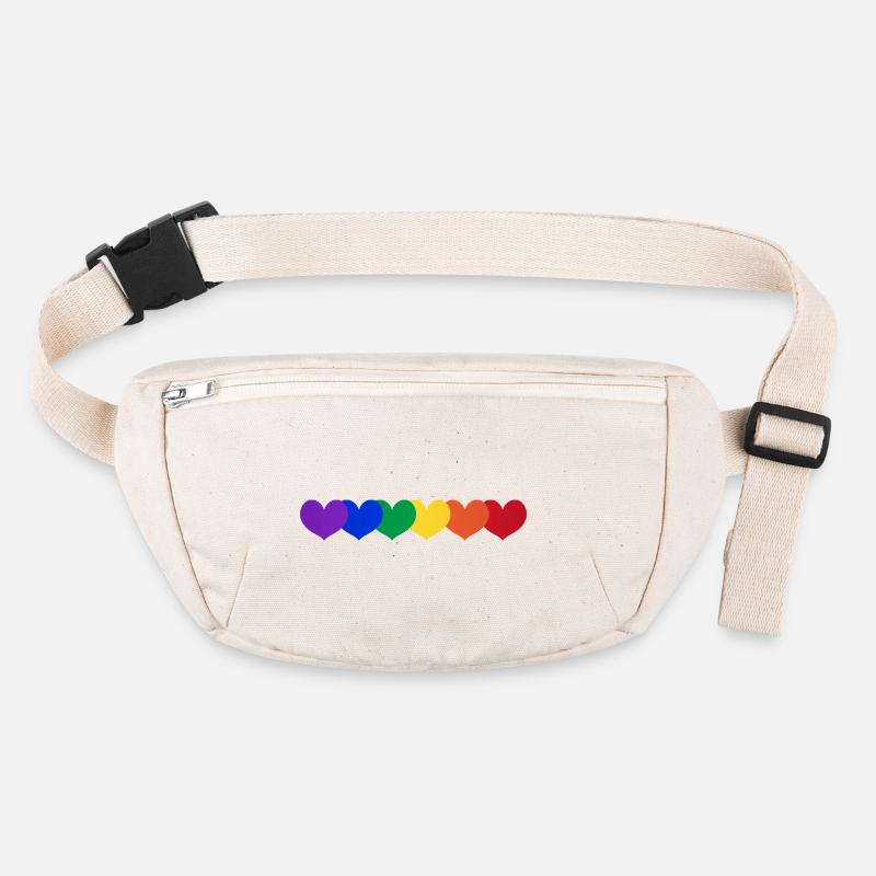 Rainbow heart pride Stanley/Stella recycelte Gürteltasche