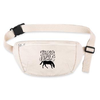 Kannst mich nicht erschrecken ich reite - Stanley/Stella recycelte Gürteltasche - Naturweiß - Vorne