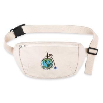 Save The Planet Earth Penny Farthing Bicycle Art - Stanley/Stella recycled Hip Bag  - natural - Front