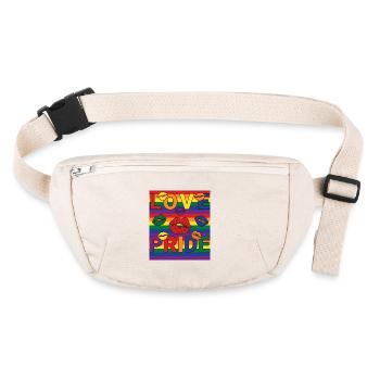 Fierté de l’amour - Sac banane recyclé Stanley/Stella - blanc naturel - Devant