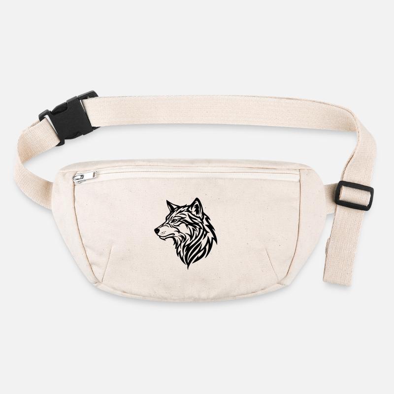 Wolf - tribal style Stanley/Stella recycled Hip Bag 