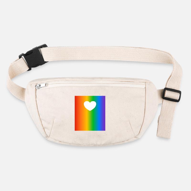 Regenbogen Farbverläufe Farben Herz Stanley/Stella recycelte Gürteltasche