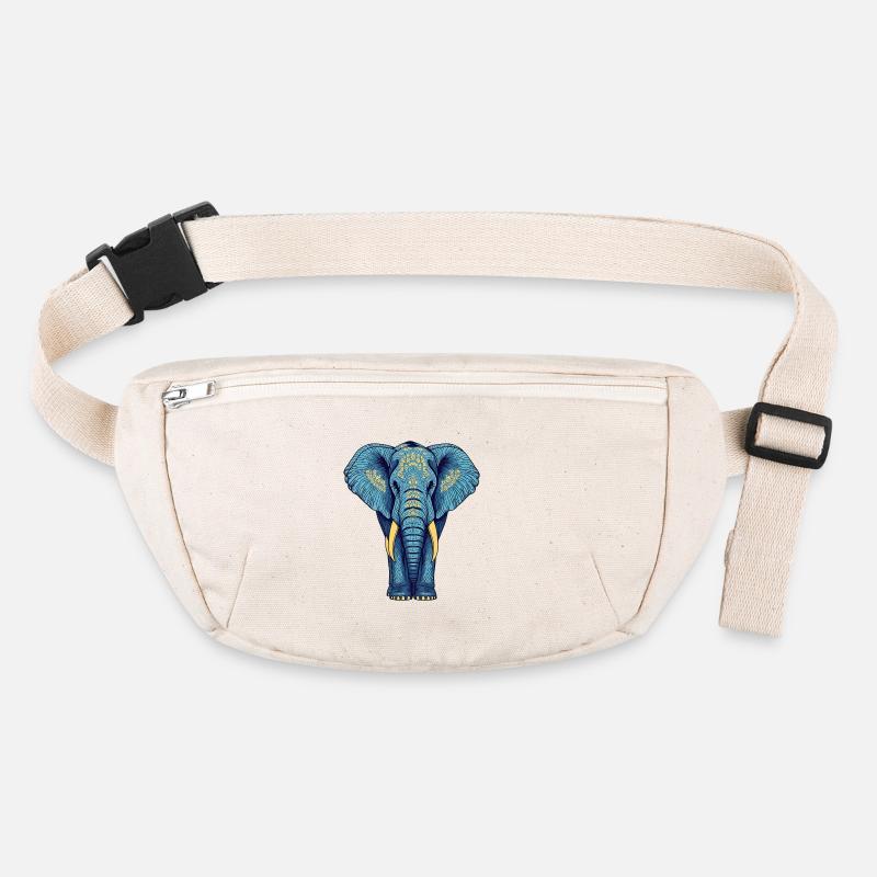Elegant elephant head with ornamental pattern Stanley/Stella recycled Hip Bag 