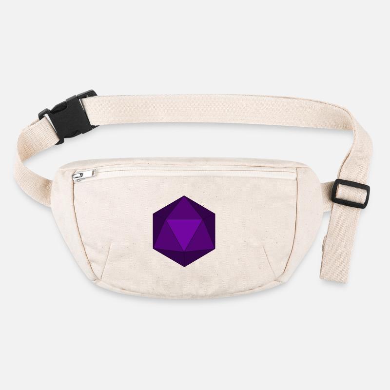 Dés polyédriques violets D20 Sac banane recyclé Stanley/Stella