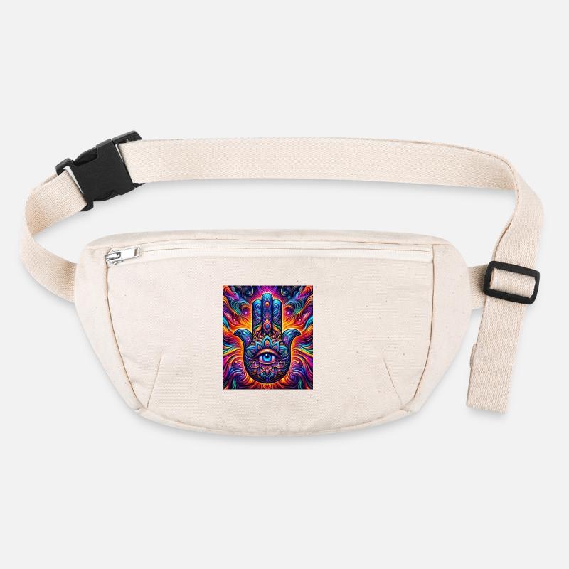 Psychedelische Hamsa Auge Hand Mandala Stanley/Stella recycelte Gürteltasche