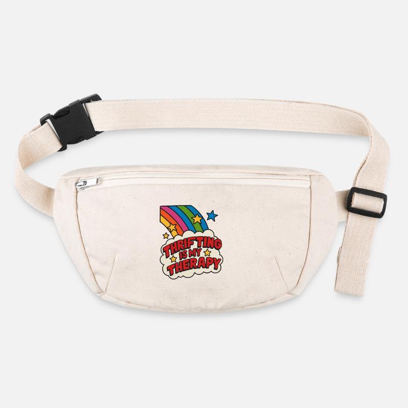 Thrifting Therapy Rainbow Sticker Stanley/Stella recycled Hip Bag 