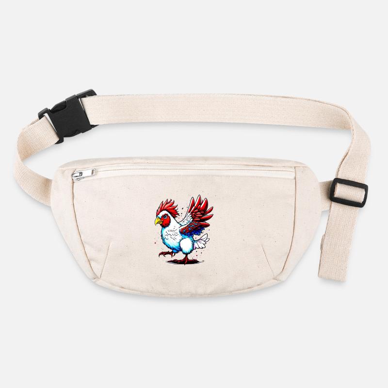 Coq coloré aux couleurs du feu Sac banane recyclé Stanley/Stella