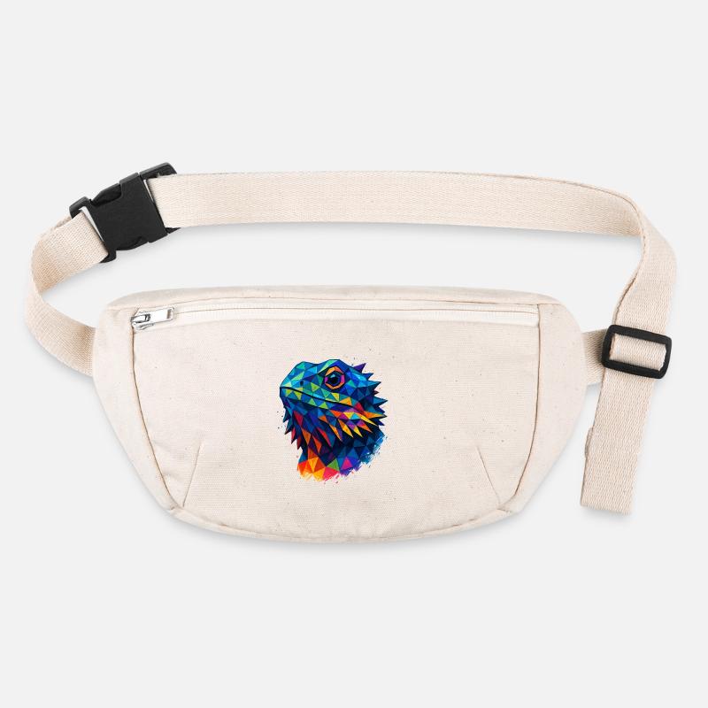 Dragon Barbu Géométrique Style Low Poly Bleu Sac banane recyclé Stanley/Stella