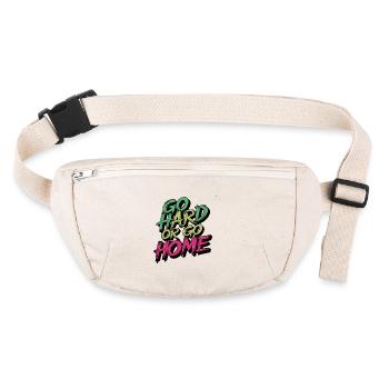Motivationsdesign Tu es - zieh es durch oder gehe - Stanley/Stella recycelte Gürteltasche - Naturweiß - Vorne