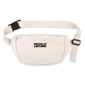 lustiges Chef Geschenk Idee Anstaltsleitung - Stanley/Stella recycelte Gürteltasche - Naturweiß - Vorne